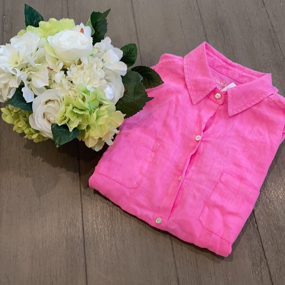 NWT Lilly Pulitzer Sea View Button Down sz XXS